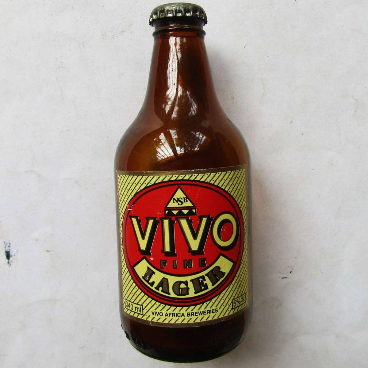 Old Vivo Lager 340ml Beer Bottle with Cap