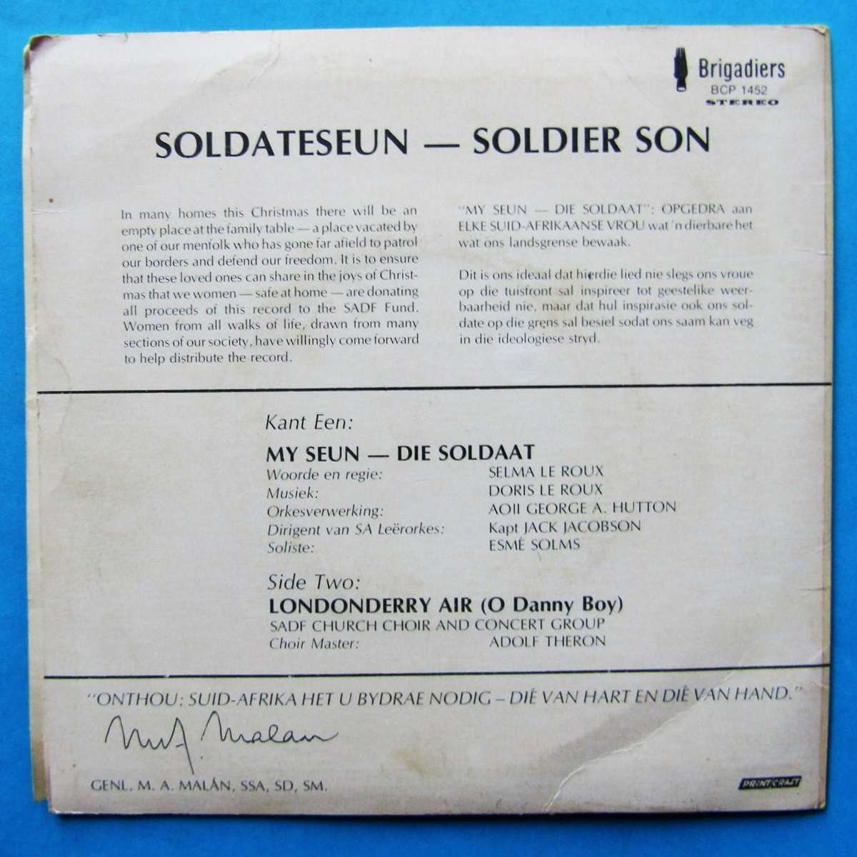 SADF Soldier Son Record