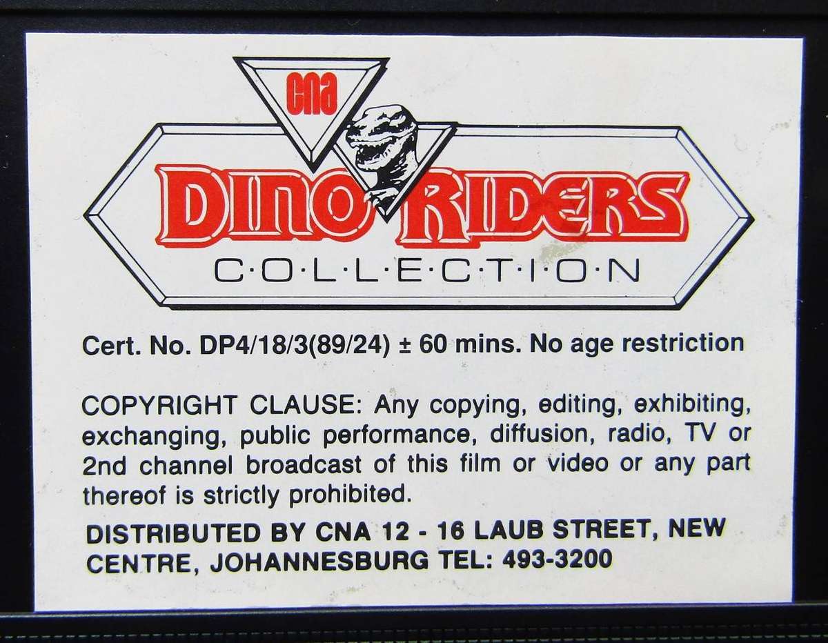 Dino Riders - Volume 5 - VHS Video Tape (1989)