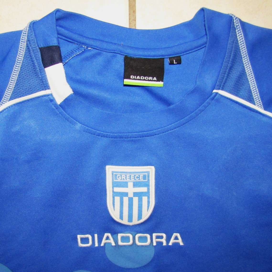 Old Diadora Greece Football Jersey - Large Size