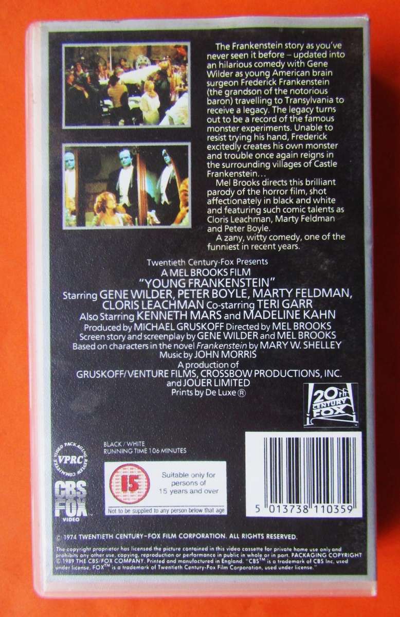 Young Frankenstein - Movie VHS Tape (1989)