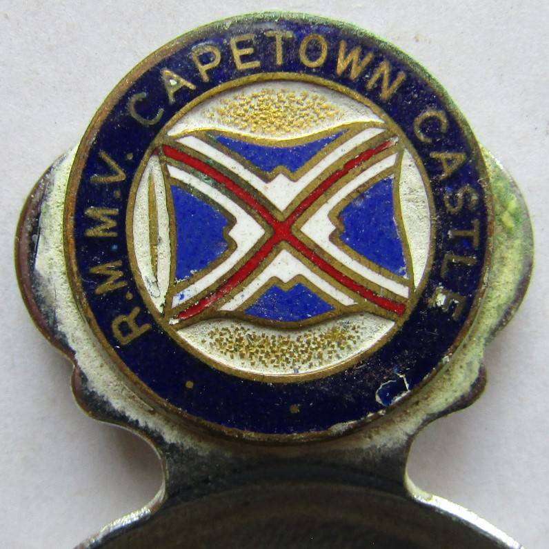 Old Union Castle Shipping Line - RMMV Capetown Castle - Tea Caddy Spoon