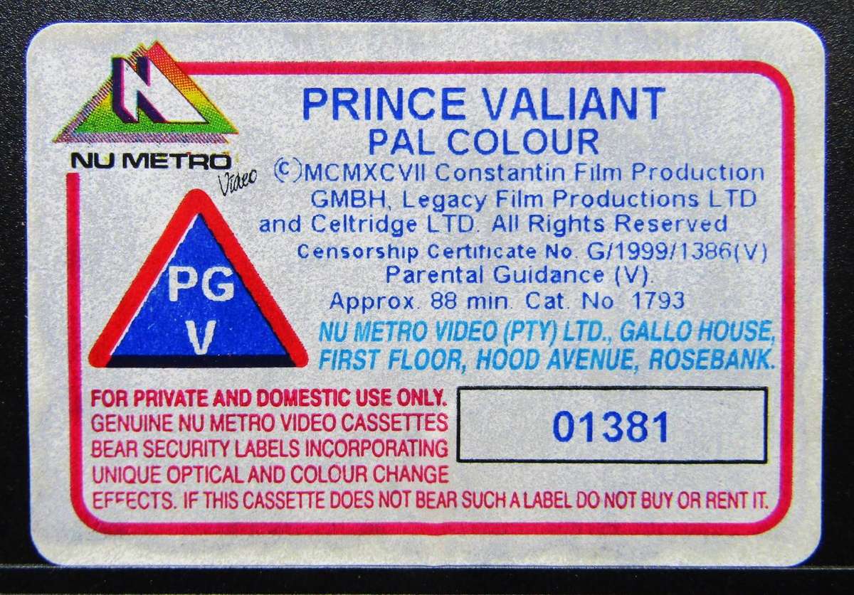Prince Valiant - Movie VHS Tape (1999)