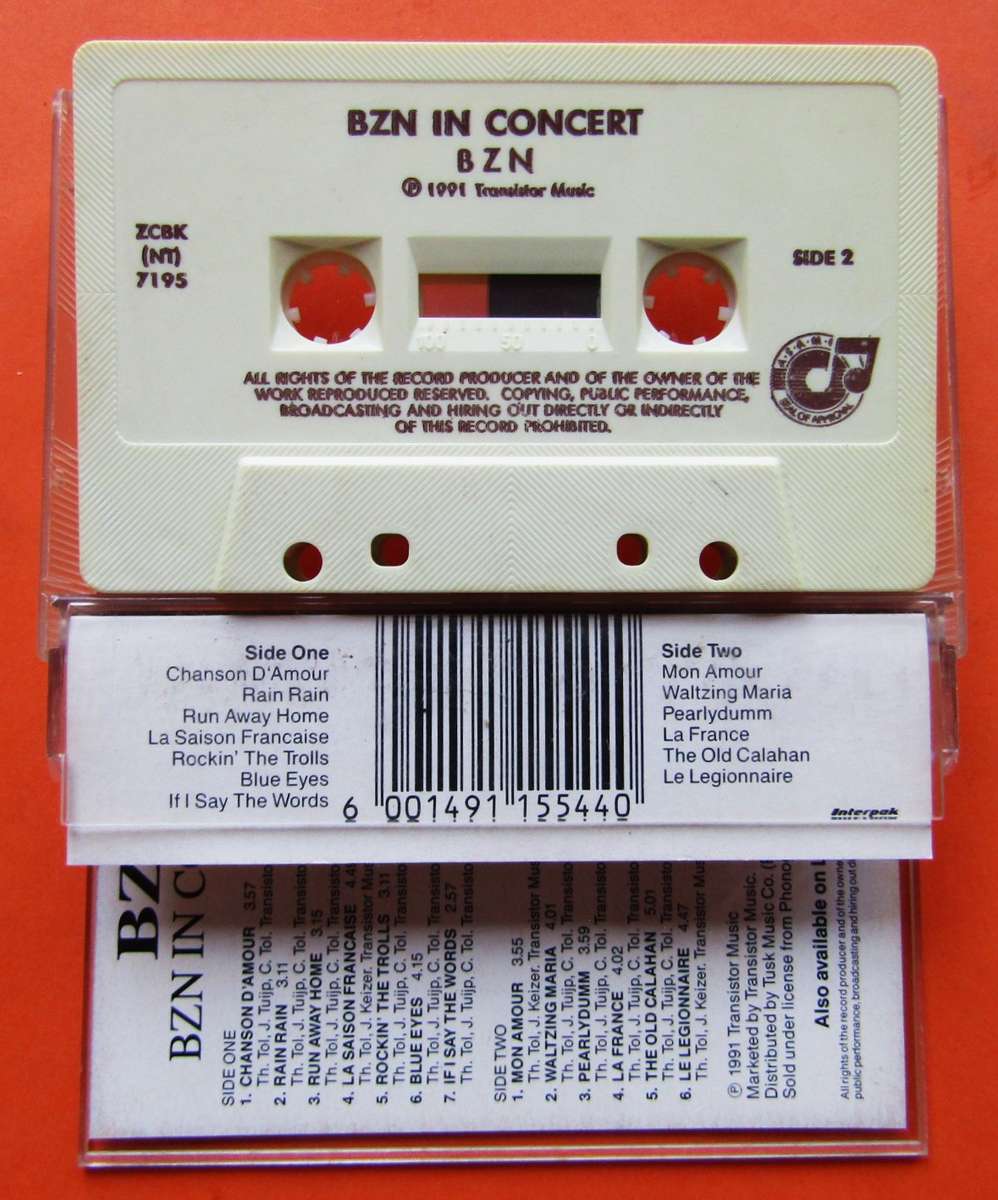 BZN - In Concert - Cassette Tape (1991)