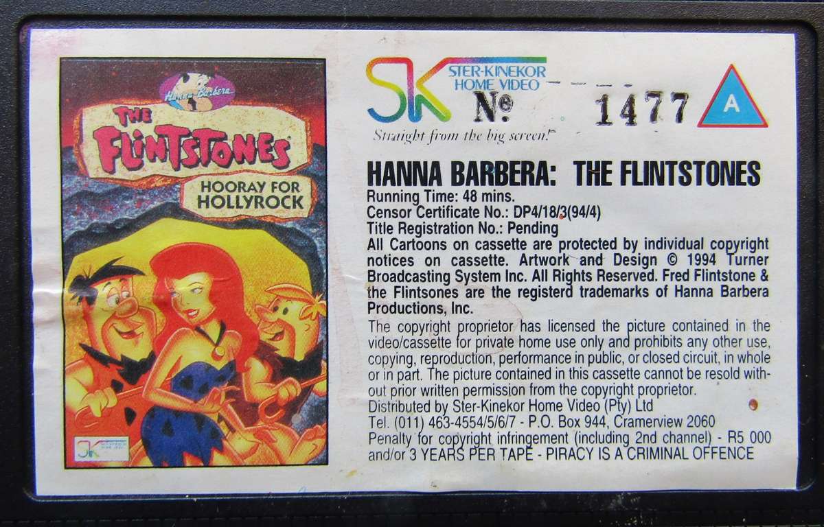 The Flintstones - Hooray for Hollyrock - VHS Video Tape (1994)