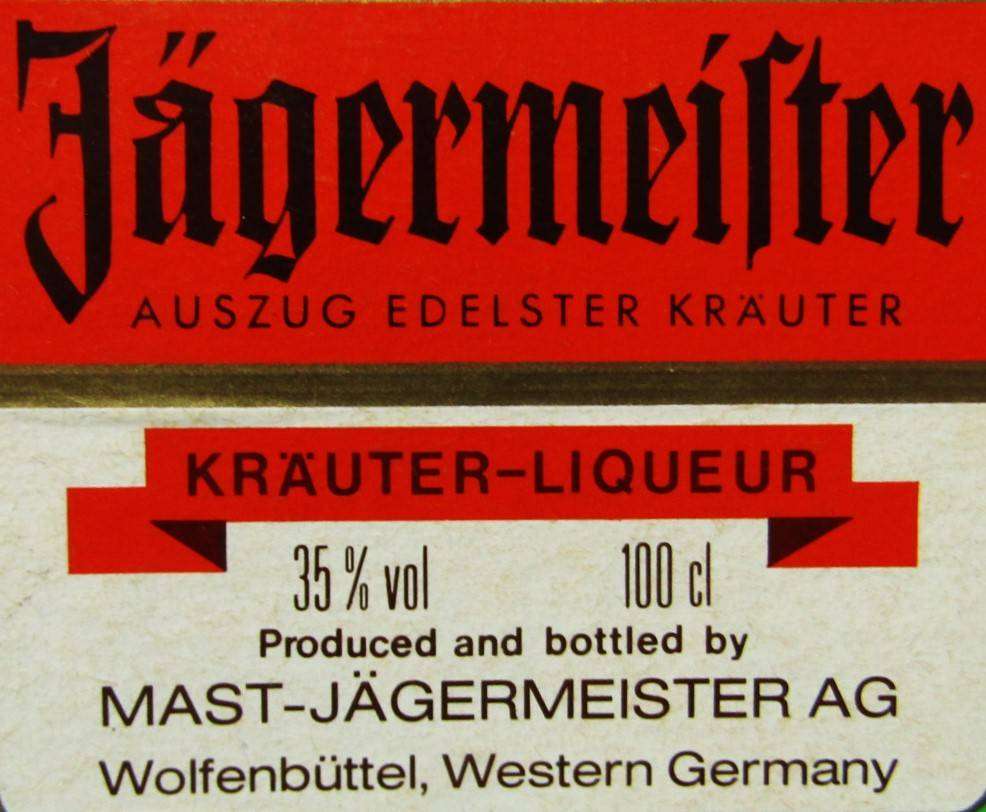 Old Made in West Germany Jagermeister Bottle