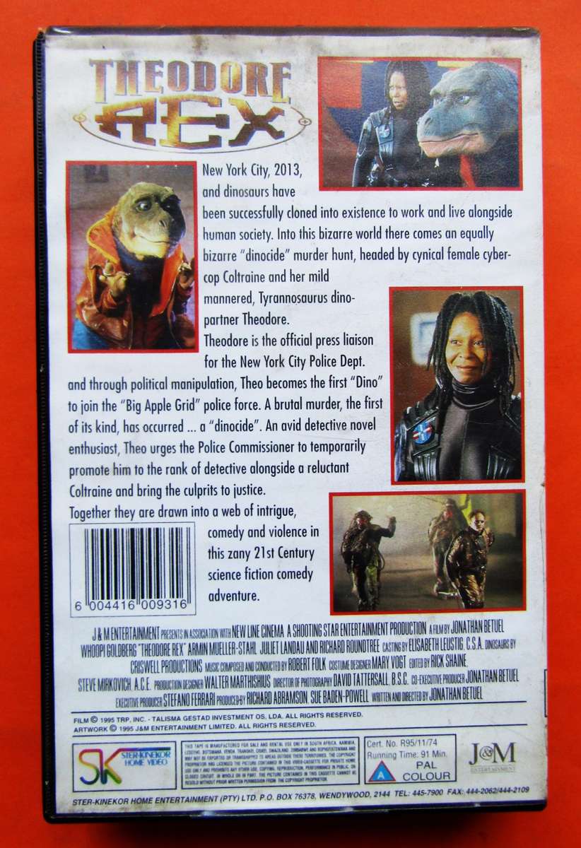 Theodore Rex - Movie VHS Tape (1995)
