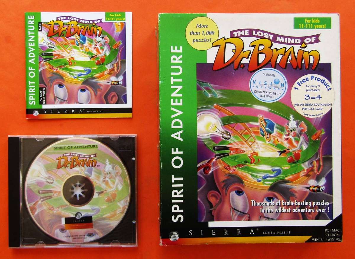 The Lost Mind of Dr. Brain - Big Box PC Game (1995)