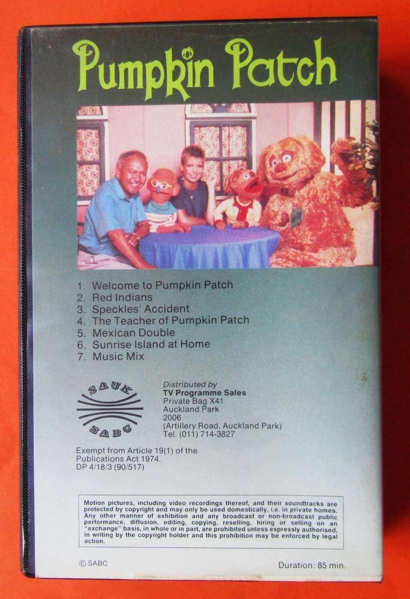 Pumpkin Patch - SABC Children Show - VHS Video Tape (1990)