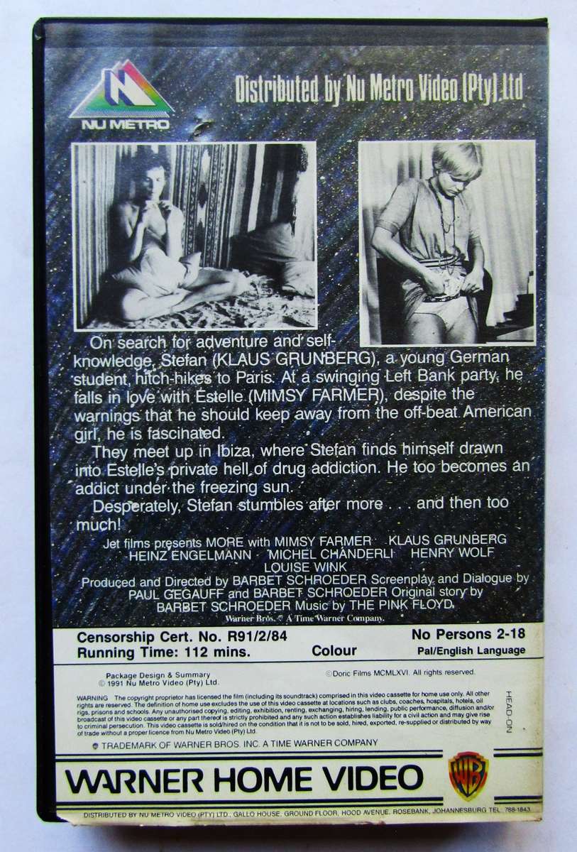 More - Mimsy Farmer - Drug Movie VHS Tape (1991)
