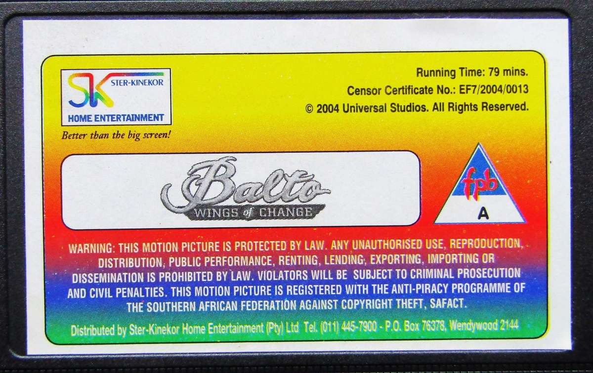 Balto - Wings of Change - Movie VHS Tape (2004)