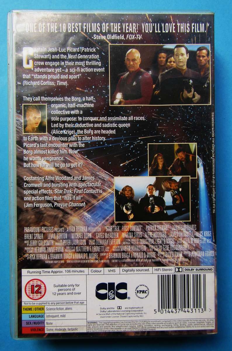 Star Trek - First Contact - Movie VHS Tape (1997)