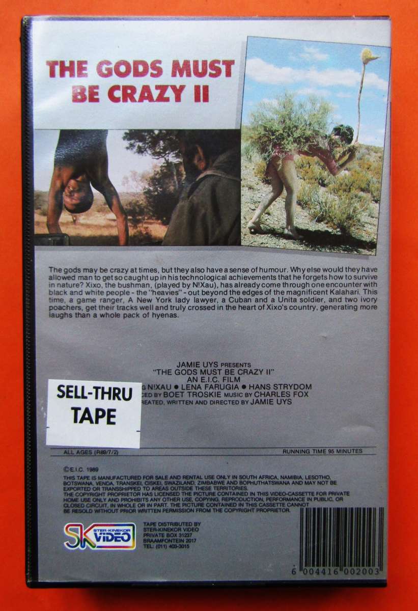 The Gods Must Be Crazy II - Movie VHS Tape (1989)
