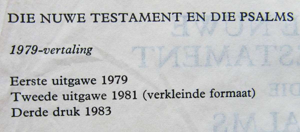 1983 SA Police Afrikaans Pocket Bible