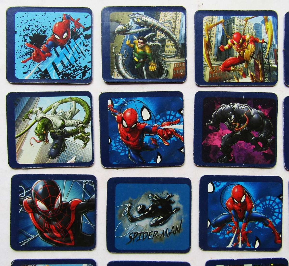 Lot 30 Old Marvel Spider-Man Tile Cards