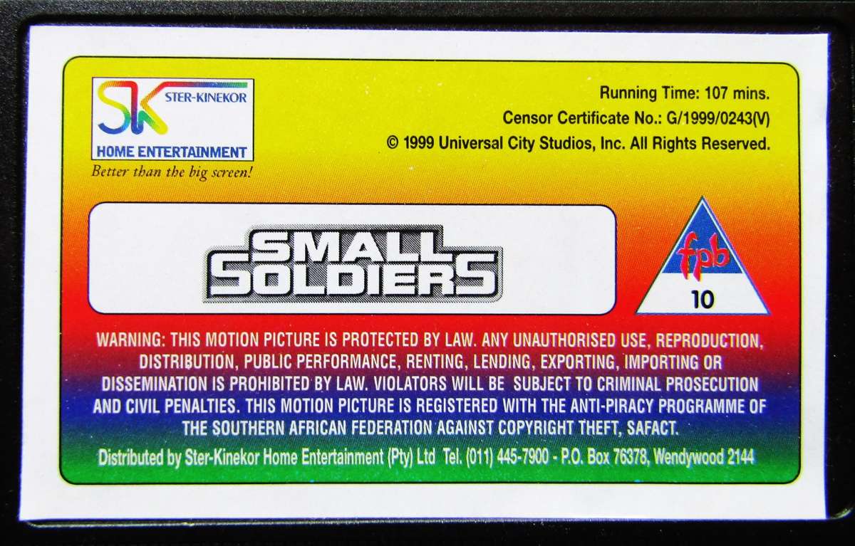 Small Soldiers - Movie VHS Tape (1999)