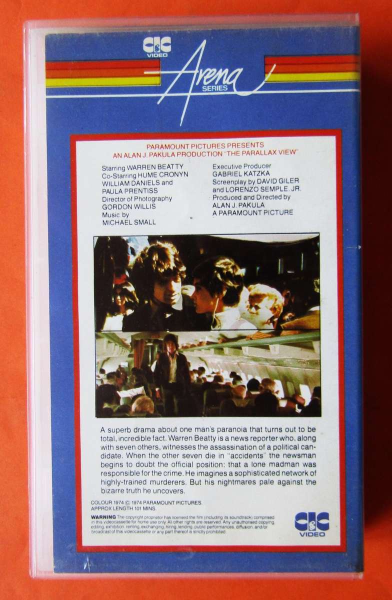 The Parallax View - Warren Beatty - Movie VHS Tape (1974)
