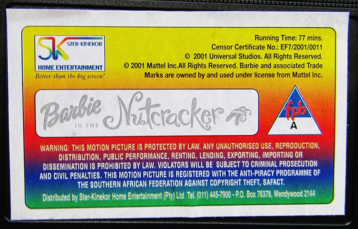 Barbie in the Nutcracker - Movie VHS Tape (2001)