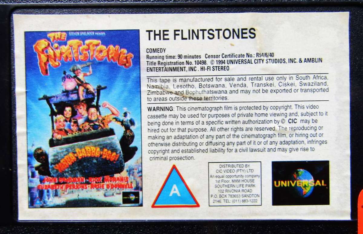 The Flintstones - Movie VHS Tape (1994)