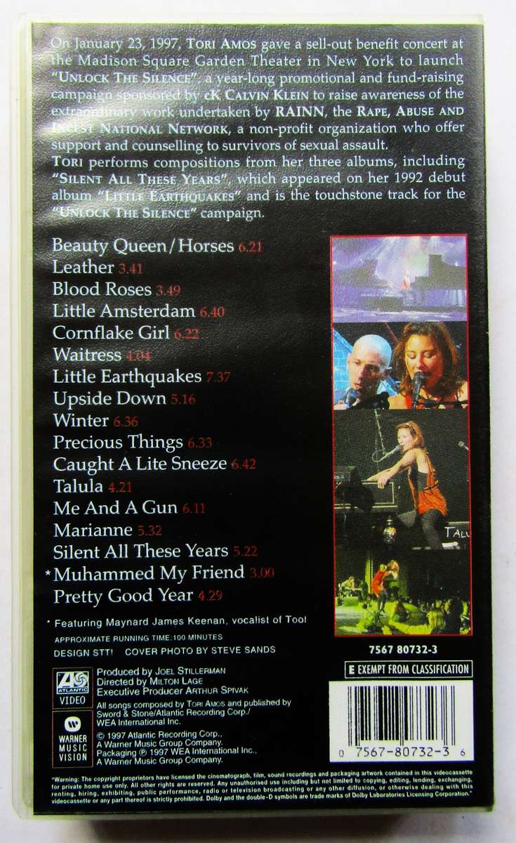 Tori Amos - Live From NY - VHS Video Tape (1997)