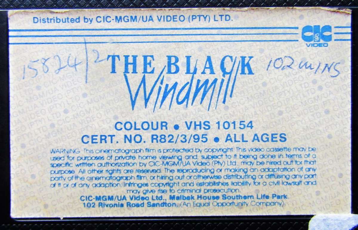 The Black Windmill - Michael Caine - Movie VHS Tape (1982)
