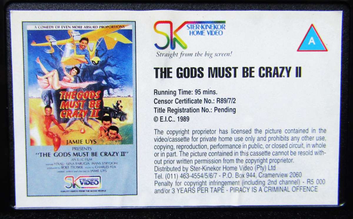 The Gods Must Be Crazy II - Movie VHS Tape (1989)