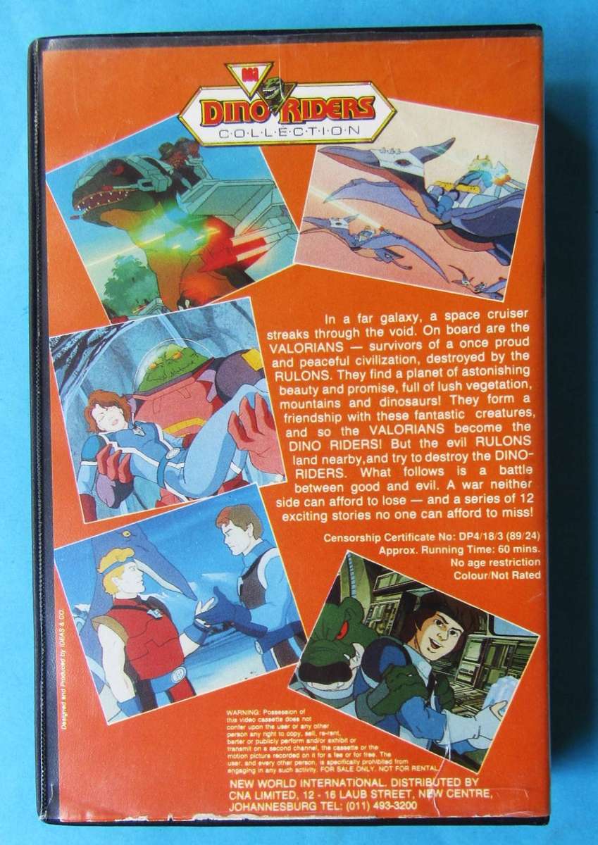 Dino Riders - Volume 5 - VHS Video Tape (1989)