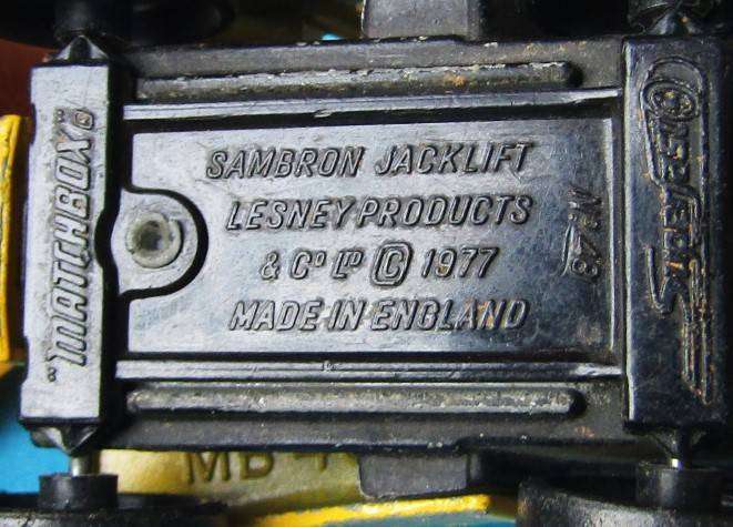1977 Matchbox Sambron Jacklift