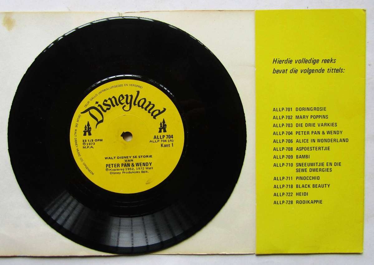 Peter Pan & Wendy - Walt Disney Boek en Plaat (1973)