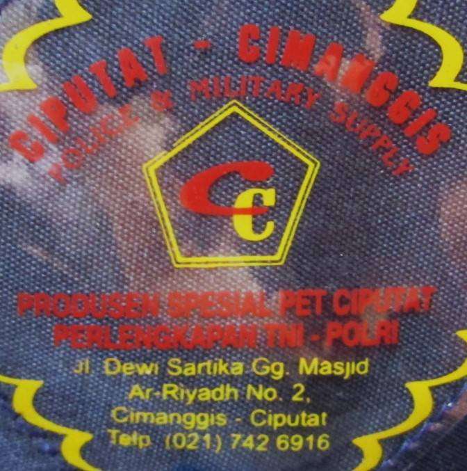 Old Indonesia National Police Peak Cap