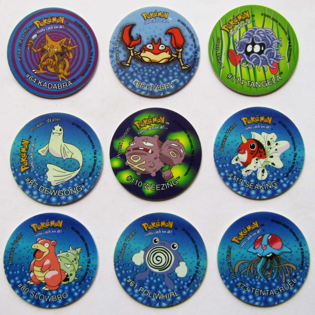 Lot of 9 Pokemon Tazo 2 Slammers by Simba