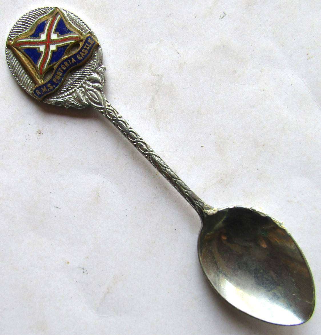 Old Union Castle Shipping Line - RMS Pretoria Castle - Tea Spoon
