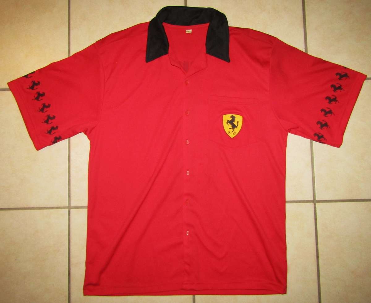 Old Ferrari Button Shirt - Large Size