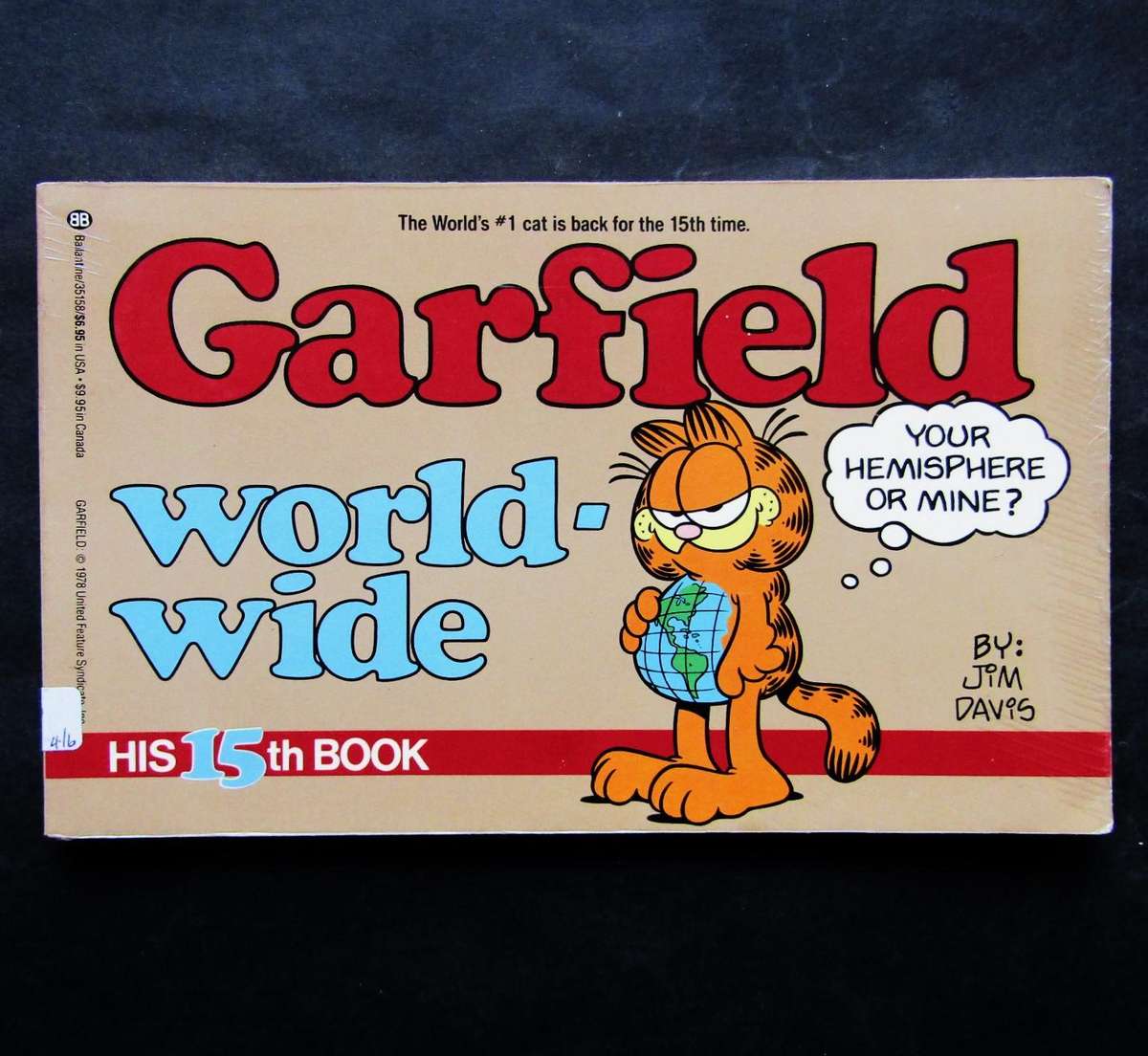 Garfield World-Wide by Jim Davis - Cartoon Book (1988)