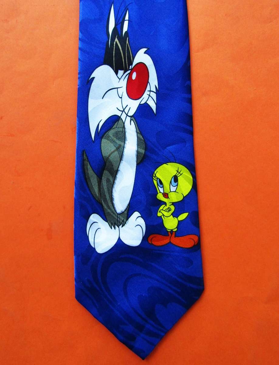 Old Tweety and Sylvester Cartoon Neck Tie