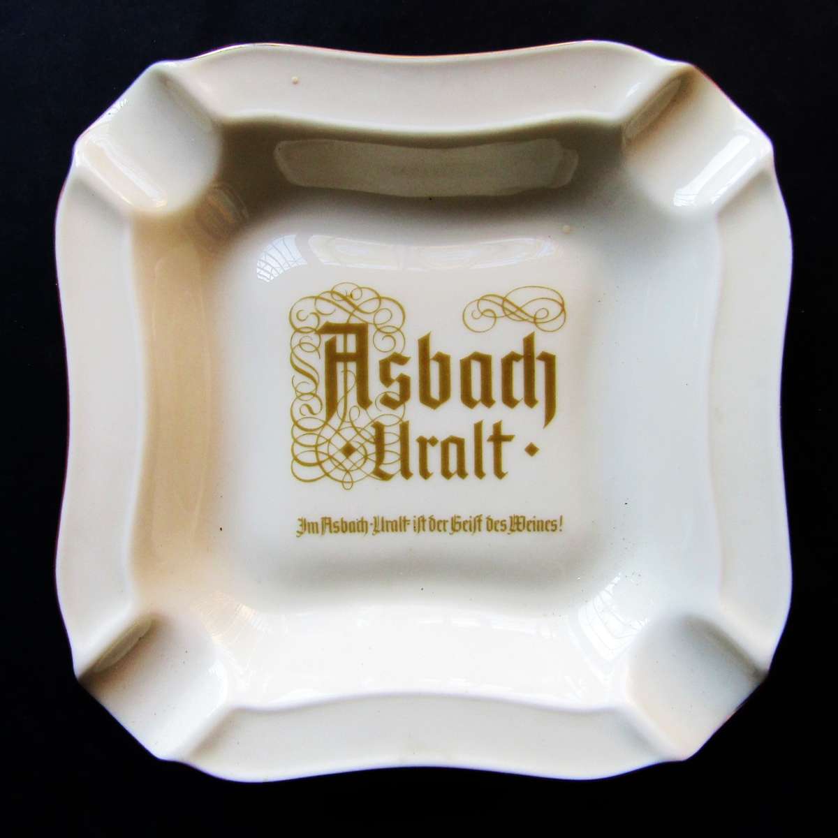 Old Asbach Uralt Brandy Ashtray - Made in Germany