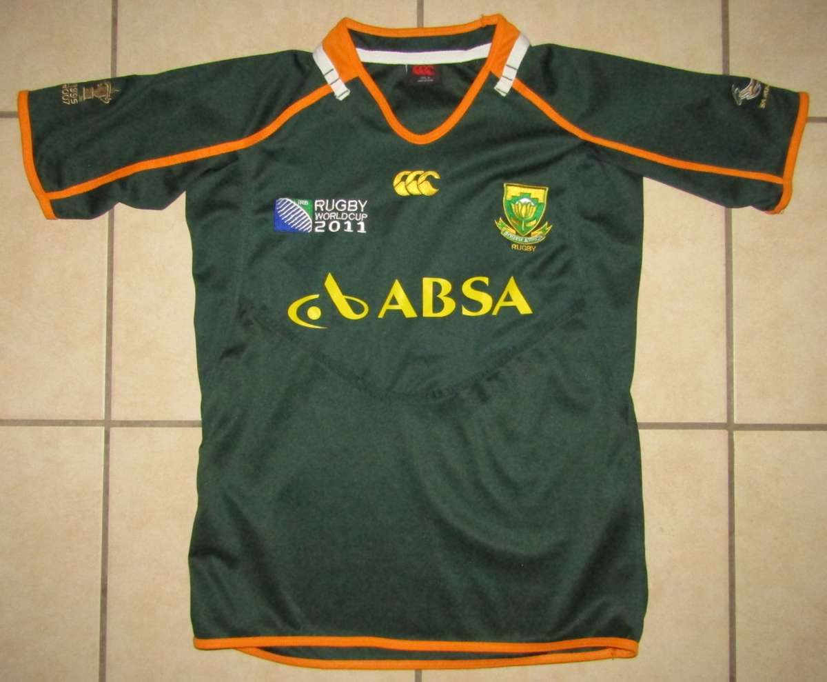 2011 World Cup Springbok Rugby Jersey - Small Size