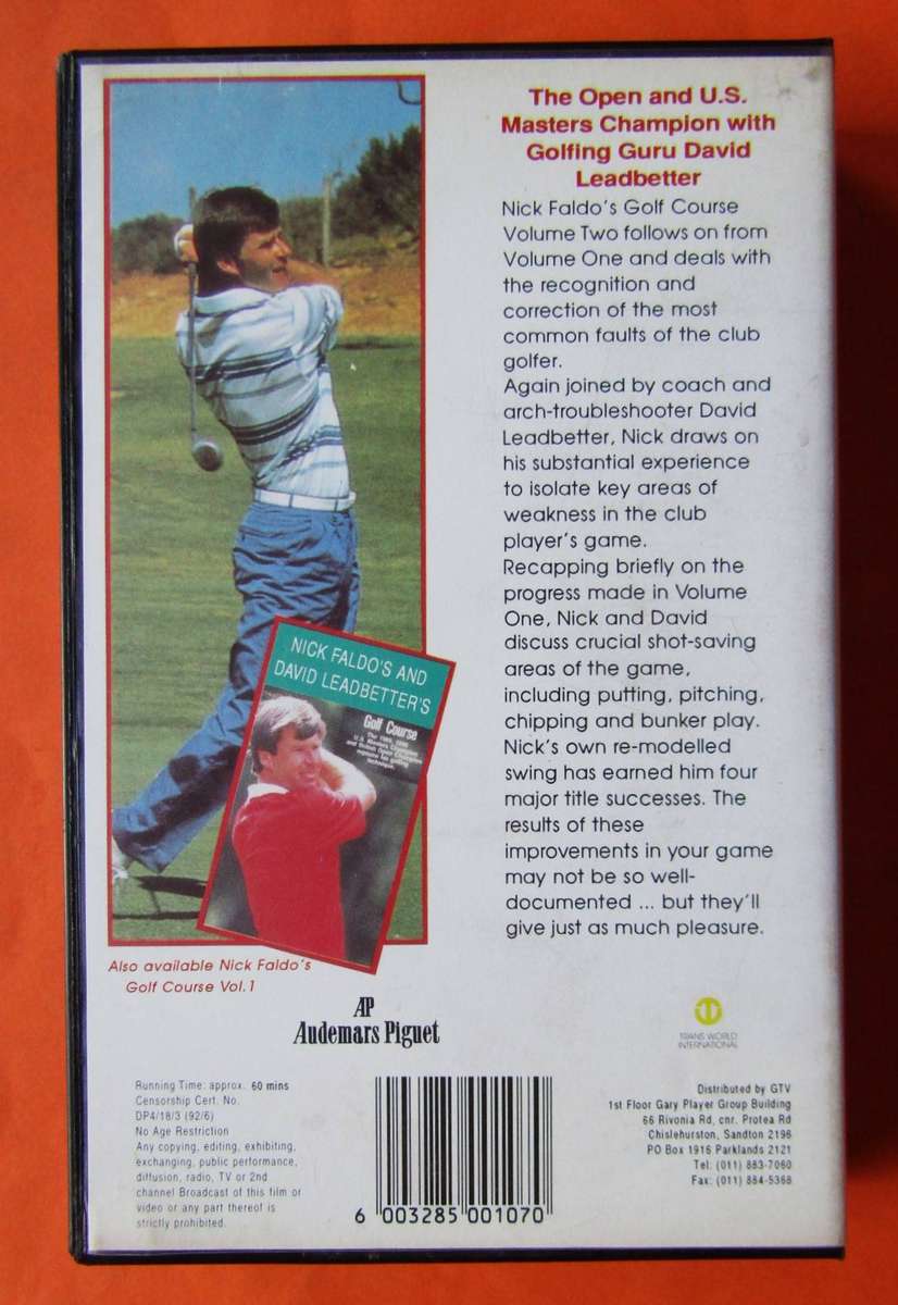 Nick Faldo - Golf VHS Video Tape (1992)