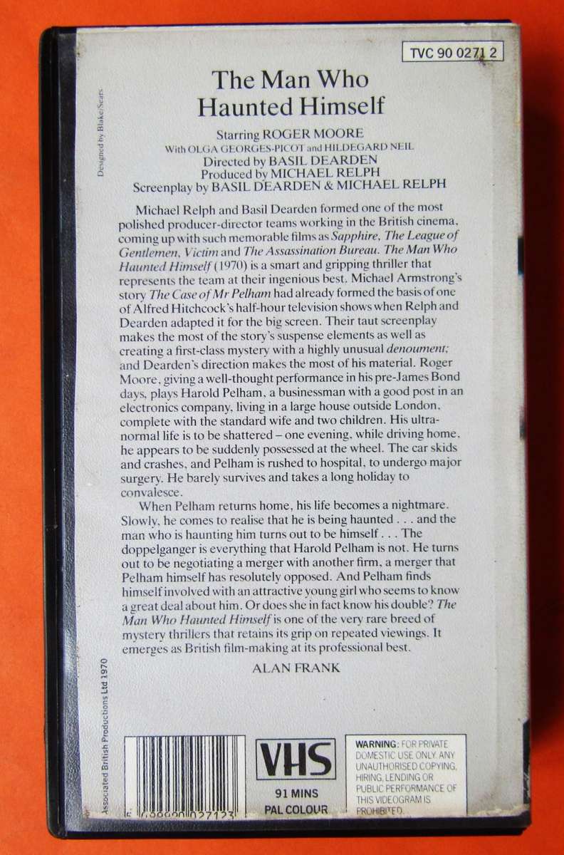 The Man Who Haunted Himself - Movie VHS Tape (1970)
