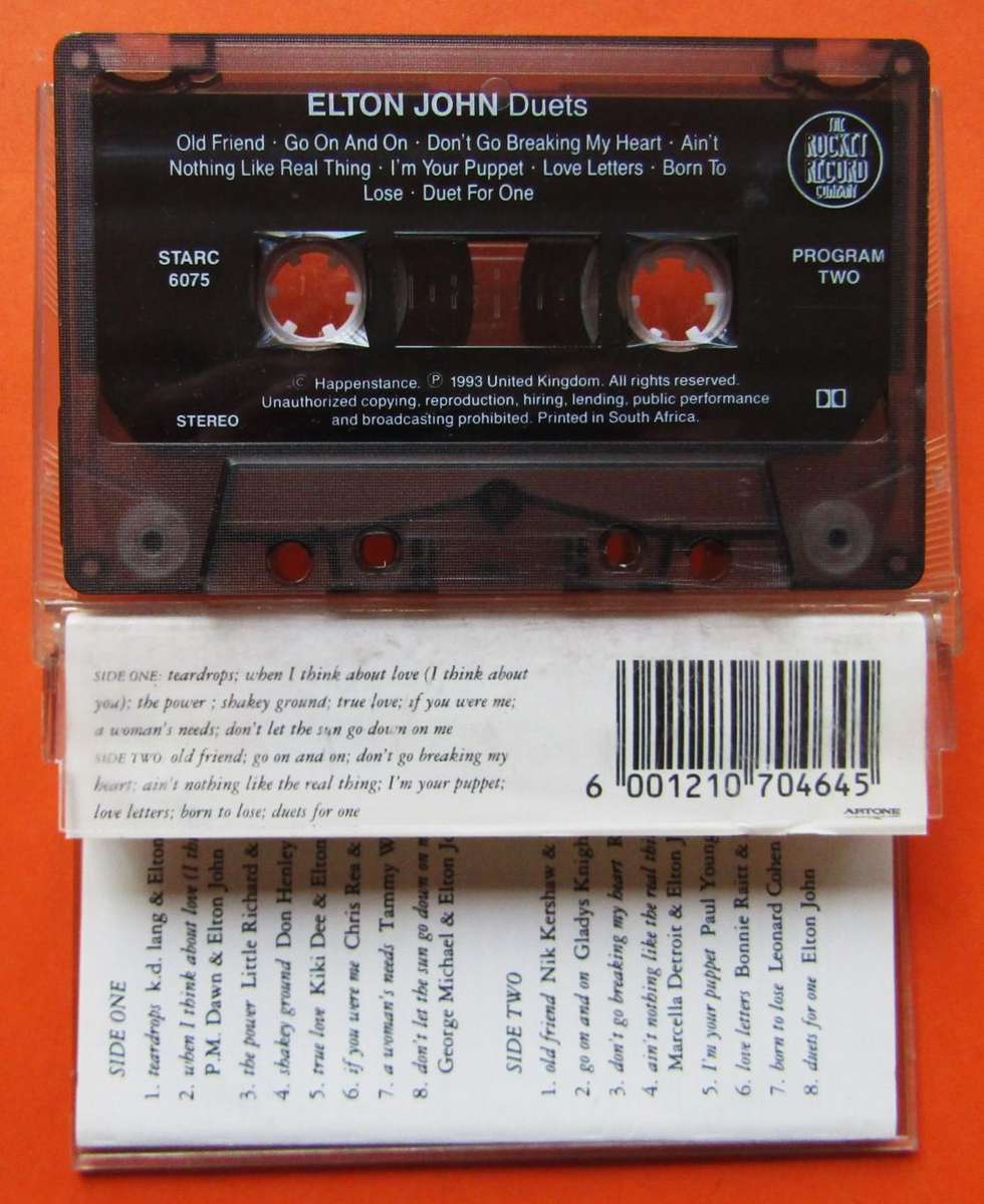 Elton John - Duets - Cassette Tape (1993)