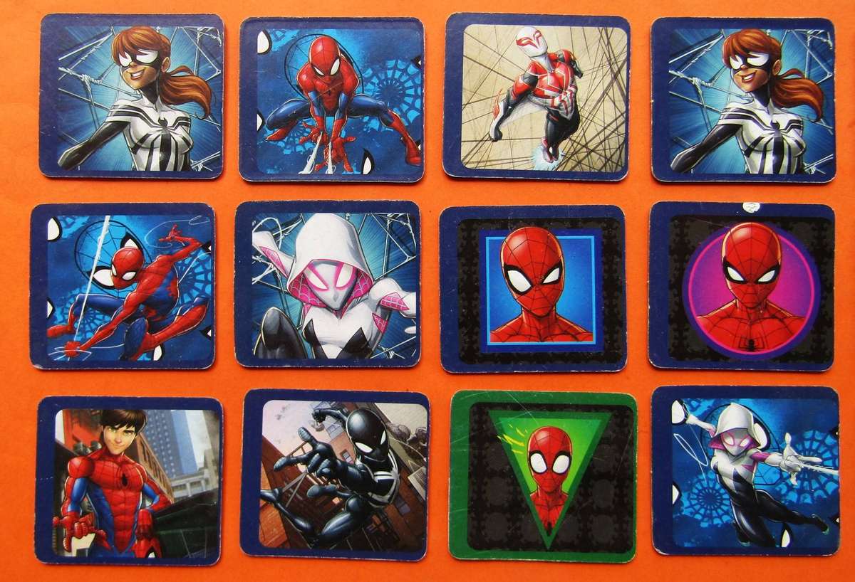 Lot 34 Old Marvel Spider-Man Tile Cards