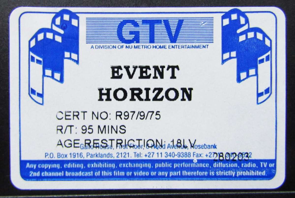 Event Horizon - Laurence Fishburne - Movie VHS Tape (1997)