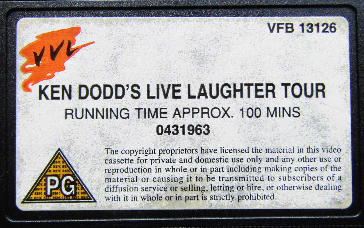 Ken Dodd's Live Laughter Tour - VHS Video Tape (1996)