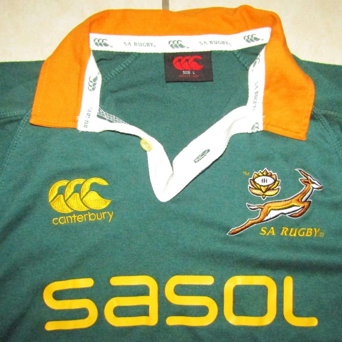 Old Springbok Rugby Jersey - Large Size