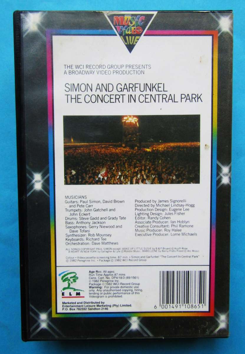 Simon and Garfunkel - The Concert in Central Park - VHS Video Tape (1982)