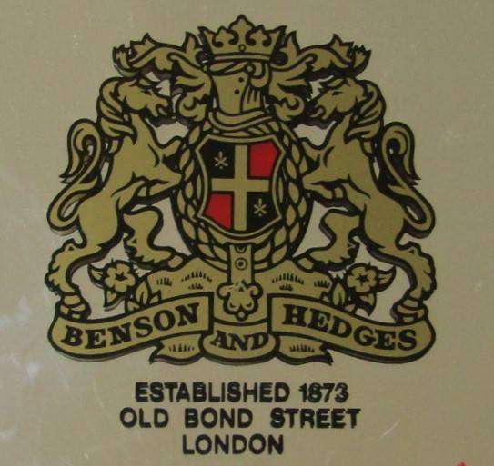 Old Benson & Hedges Advertising Bar Mirror
