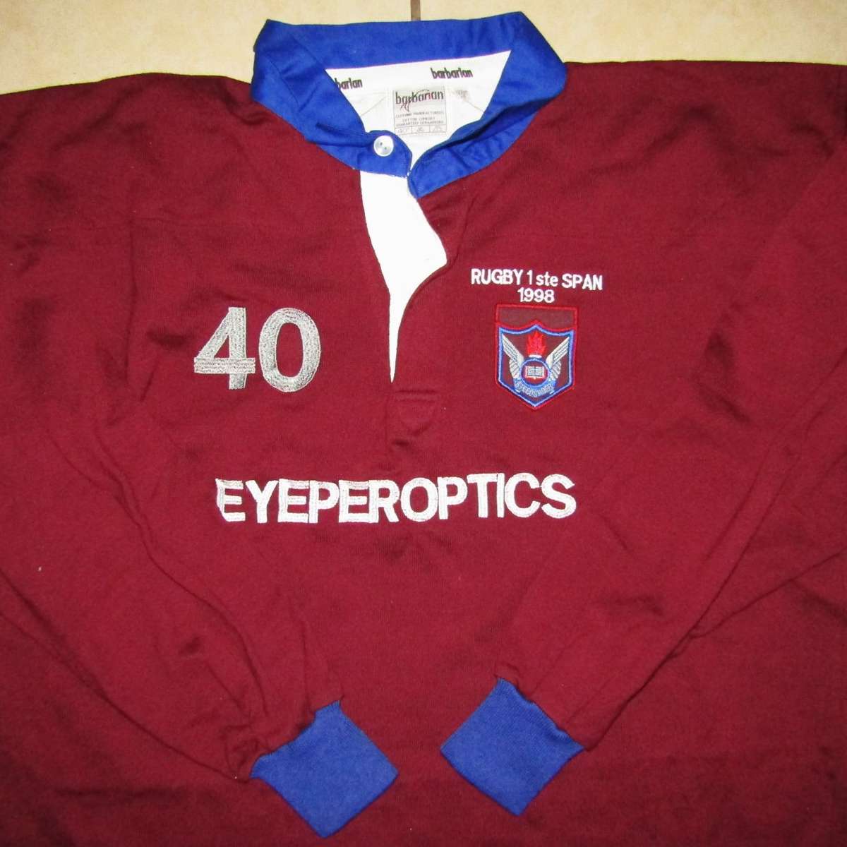 1998 Hoërskool Centurion 1ste Span Long Sleeve Rugby Jersey