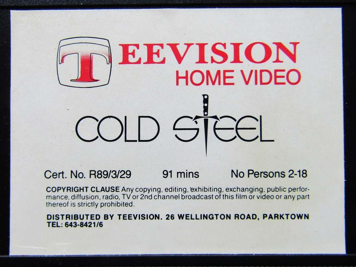 Cold Steel - Sharon Stone - Movie VHS Tape (1989)