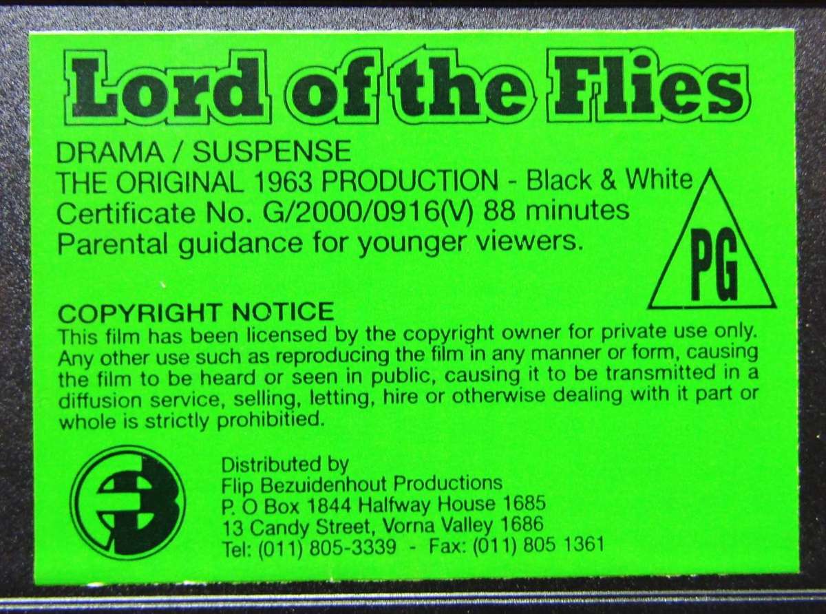 Lord of the Flies - Movie VHS Tape (2000)