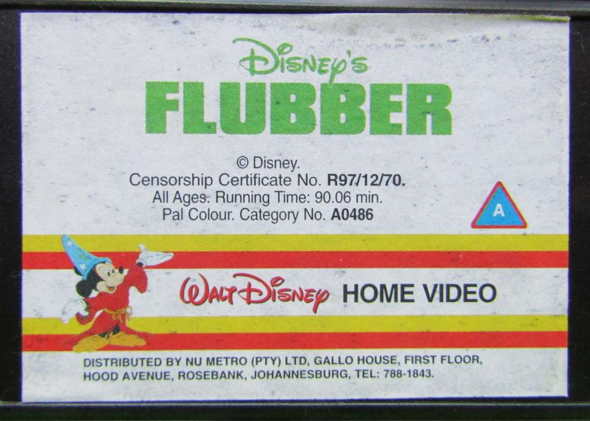 Flubber - Robin Williams - Disney Movie VHS Tape (1997)
